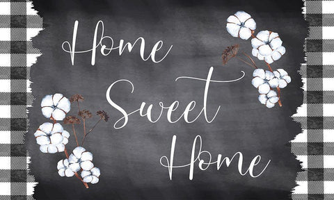 Home Sweet Home White Modern Wood Framed Art Print with Double Matting by ND Art