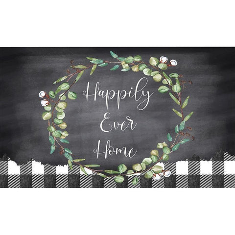 Happily Ever Home Black Modern Wood Framed Art Print by ND Art
