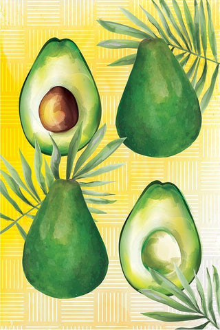Avocado II Black Ornate Wood Framed Art Print with Double Matting by ND Art