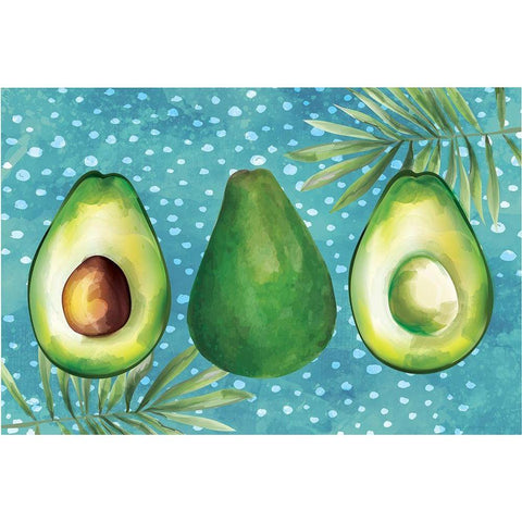 Avocado III Black Modern Wood Framed Art Print by ND Art