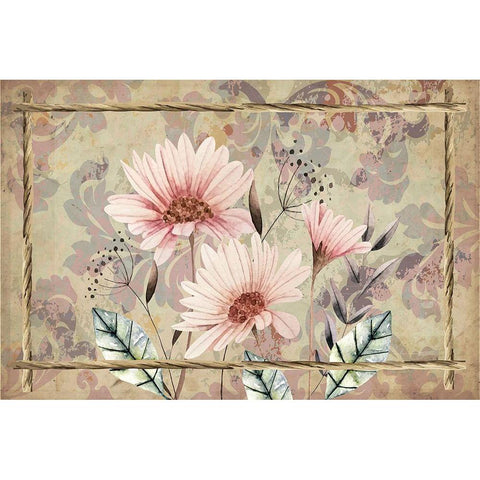 Wildflowers II Black Modern Wood Framed Art Print by ND Art