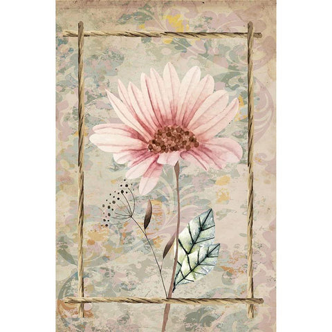 Wildflowers III Black Modern Wood Framed Art Print with Double Matting by ND Art