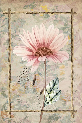 Wildflowers III White Modern Wood Framed Art Print with Double Matting by ND Art