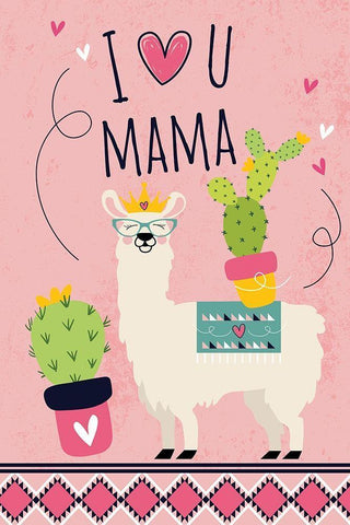 Heart Mama Black Ornate Wood Framed Art Print with Double Matting by ND Art