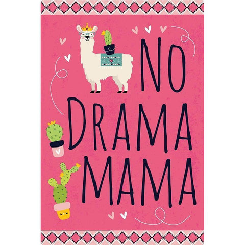 No Drama Mama Gold Ornate Wood Framed Art Print with Double Matting by ND Art