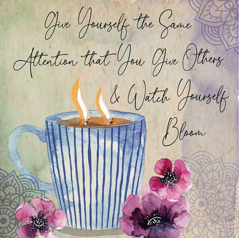 Watch Yourself Bloom Black Ornate Wood Framed Art Print with Double Matting by ND Art