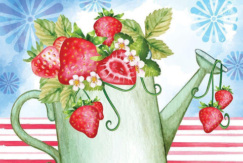 Berries Black Ornate Wood Framed Art Print with Double Matting by ND Art