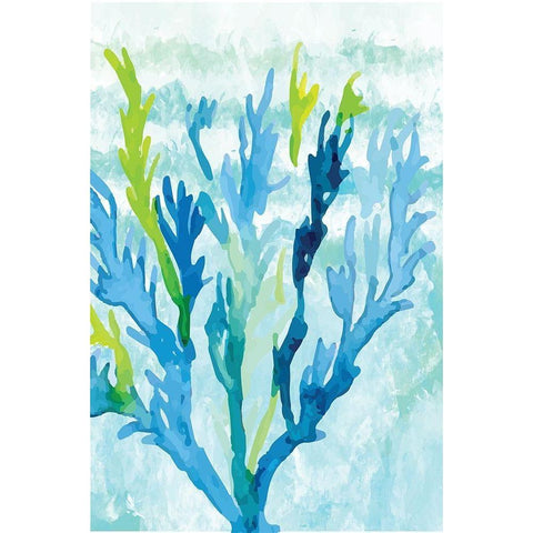 Coral Black Modern Wood Framed Art Print with Double Matting by ND Art