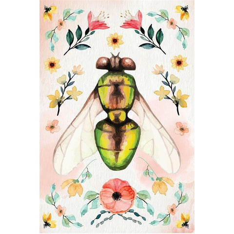Insects I Gold Ornate Wood Framed Art Print with Double Matting by ND Art