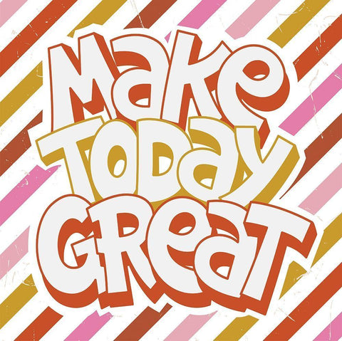 Make Today Great Black Ornate Wood Framed Art Print with Double Matting by ND Art