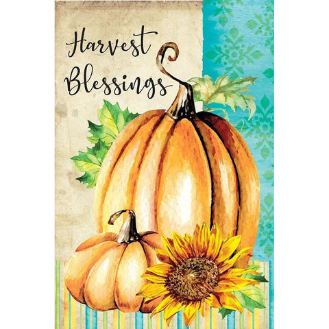 Harvest Blessings White Modern Wood Framed Art Print by ND Art