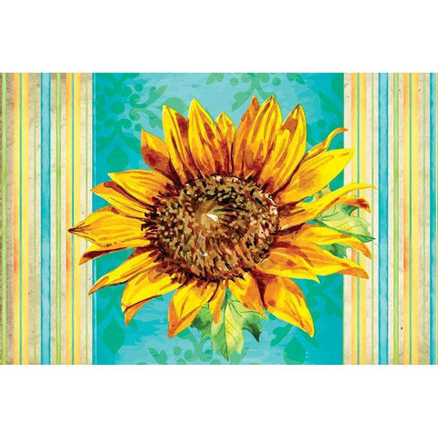 Sunflower Gold Ornate Wood Framed Art Print with Double Matting by ND Art