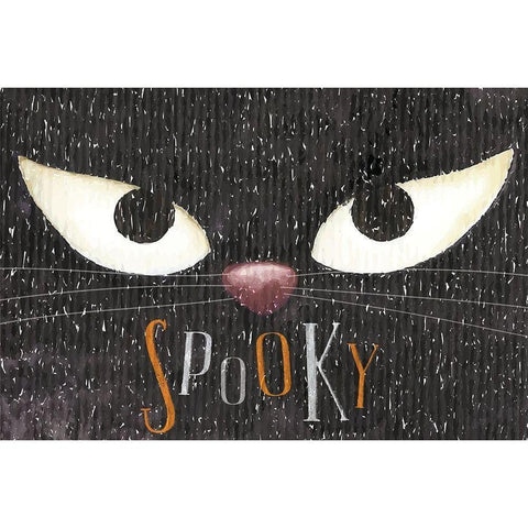 Spooky Black Modern Wood Framed Art Print with Double Matting by ND Art