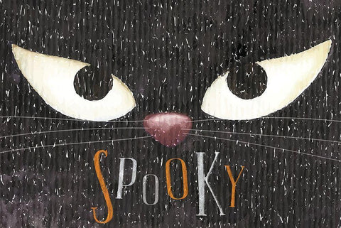 Spooky White Modern Wood Framed Art Print with Double Matting by ND Art