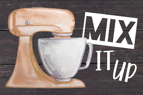 Mix It Up White Modern Wood Framed Art Print with Double Matting by ND Art