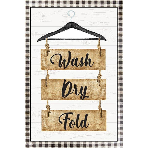 Wash Dry Fold White Modern Wood Framed Art Print by ND Art