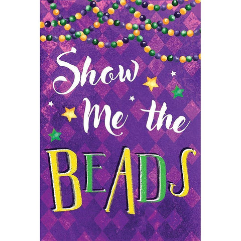 Mardi Gras VI Black Modern Wood Framed Art Print with Double Matting by ND Art