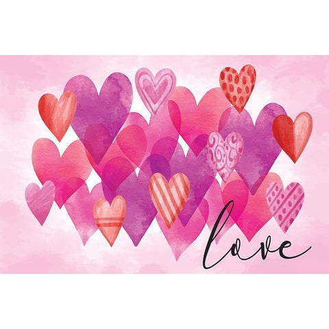 Valentines Love Gold Ornate Wood Framed Art Print with Double Matting by ND Art