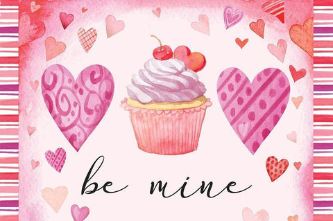 Be Mine Black Ornate Wood Framed Art Print with Double Matting by ND Art