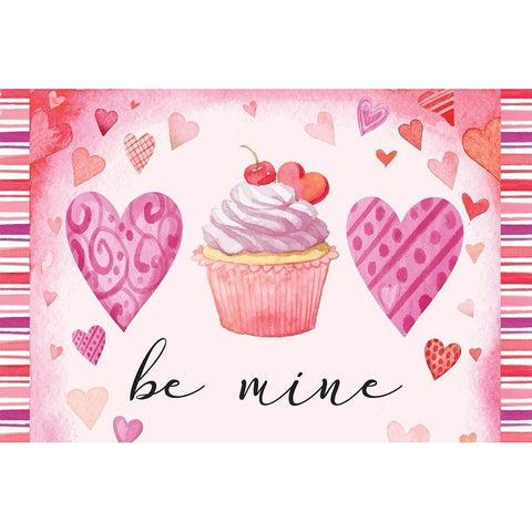 Be Mine Black Modern Wood Framed Art Print with Double Matting by ND Art