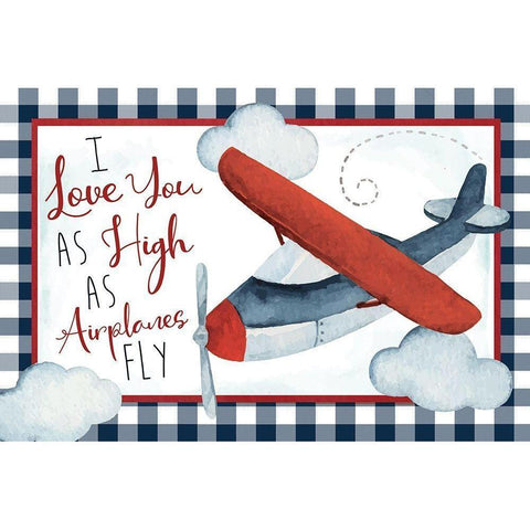 High as Airplanes Fly White Modern Wood Framed Art Print by ND Art