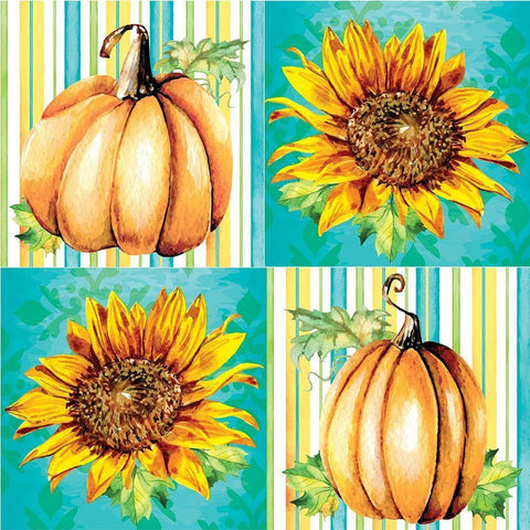 Pumpkin Pattern III White Modern Wood Framed Art Print with Double Matting by ND Art