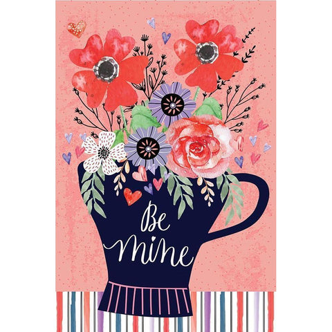 Be Mine White Modern Wood Framed Art Print by ND Art