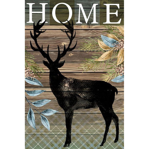 Home Elk Gold Ornate Wood Framed Art Print with Double Matting by ND Art