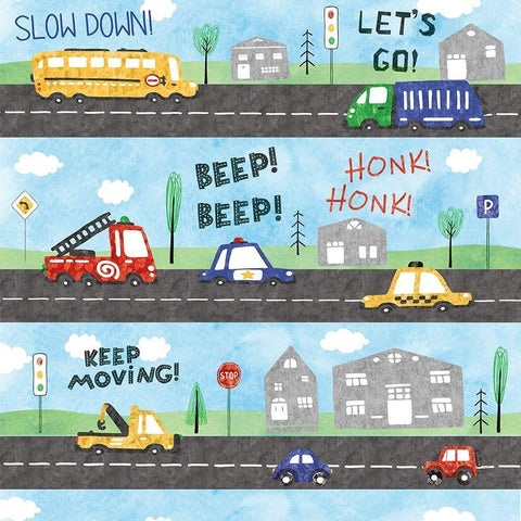 Street Scene Black Ornate Wood Framed Art Print with Double Matting by ND Art