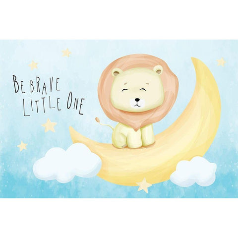 Be Brave Black Modern Wood Framed Art Print with Double Matting by ND Art