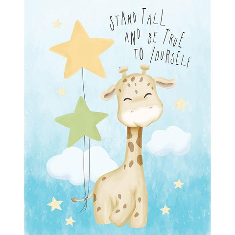 Stand Tall Gold Ornate Wood Framed Art Print with Double Matting by ND Art