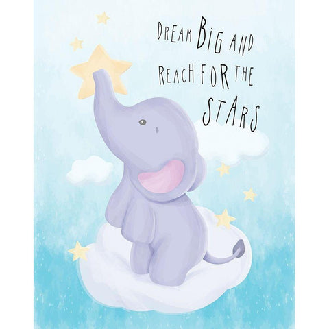 Dream Big   Black Modern Wood Framed Art Print with Double Matting by ND Art