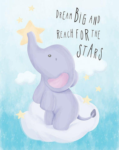 Dream Big   Black Ornate Wood Framed Art Print with Double Matting by ND Art