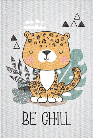 Be Chill White Modern Wood Framed Art Print with Double Matting by ND Art