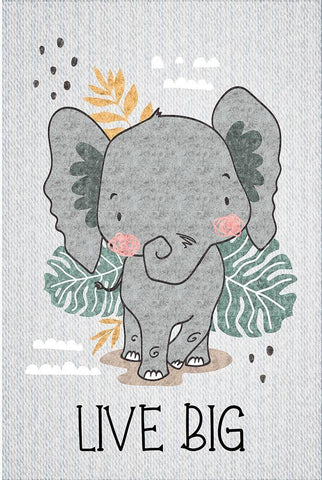 Live Big White Modern Wood Framed Art Print with Double Matting by ND Art