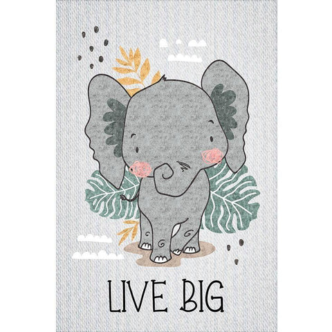 Live Big Black Modern Wood Framed Art Print with Double Matting by ND Art