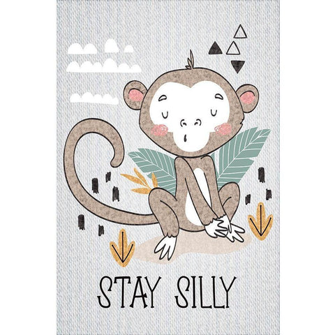Stay Silly Gold Ornate Wood Framed Art Print with Double Matting by ND Art