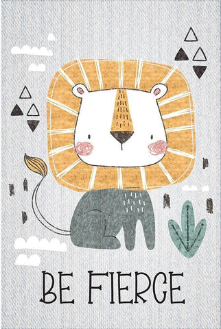 Be Fierce Black Ornate Wood Framed Art Print with Double Matting by ND Art