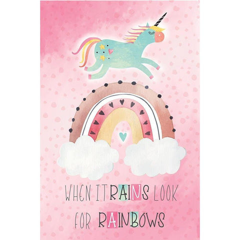 Look for Rainbows Black Modern Wood Framed Art Print by ND Art