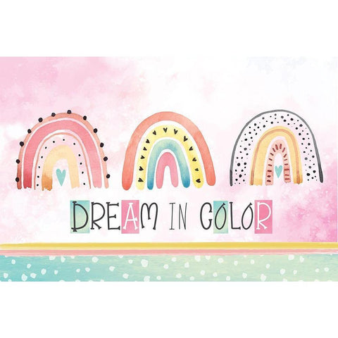 Dream in Color Gold Ornate Wood Framed Art Print with Double Matting by ND Art