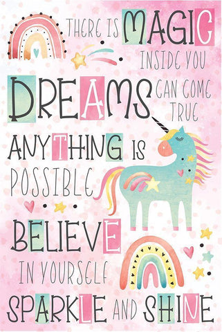 There is Magic White Modern Wood Framed Art Print with Double Matting by ND Art