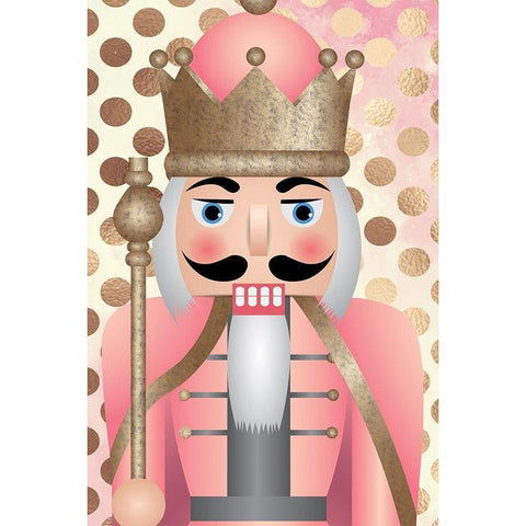 Blush Nutcracker White Modern Wood Framed Art Print by ND Art