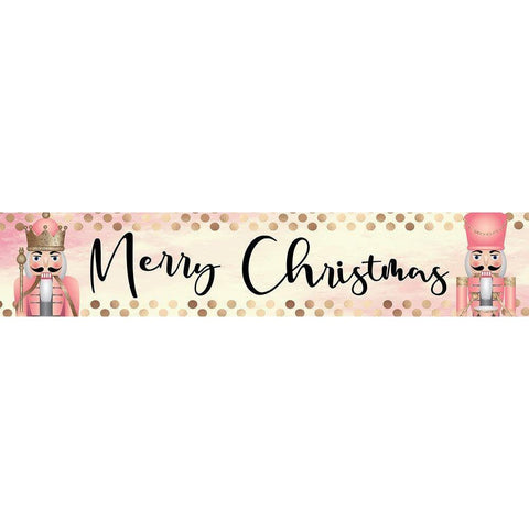 Merry Christmas White Modern Wood Framed Art Print by ND Art