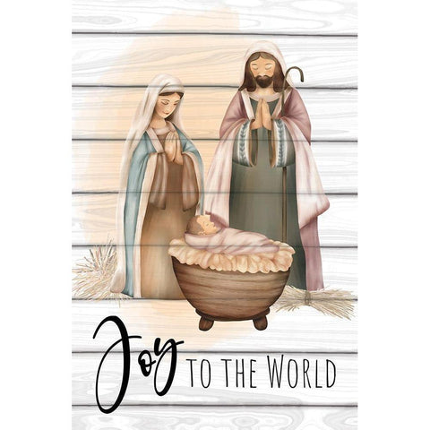 Joy to the World White Modern Wood Framed Art Print by ND Art
