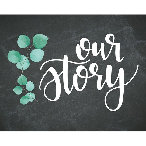 Our Story Black Modern Wood Framed Art Print by ND Art