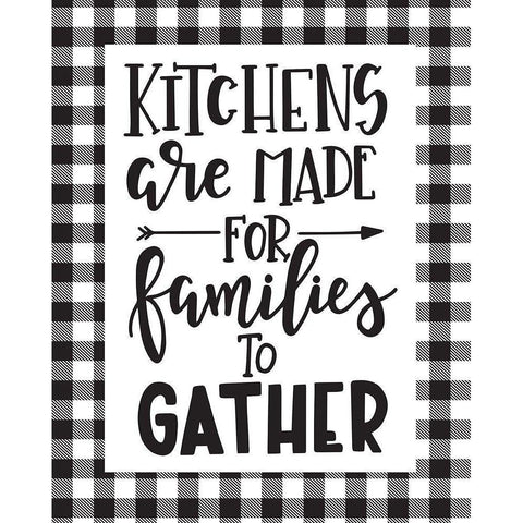 Gather Black Modern Wood Framed Art Print with Double Matting by ND Art