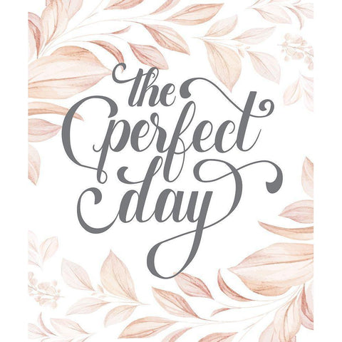 Perfect Day White Modern Wood Framed Art Print by ND Art