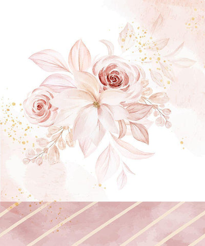 Wedding Flowers White Modern Wood Framed Art Print with Double Matting by ND Art