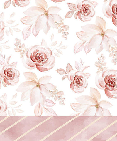 Wedding Flowers II Black Ornate Wood Framed Art Print with Double Matting by ND Art