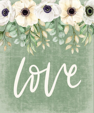 Love Black Ornate Wood Framed Art Print with Double Matting by ND Art